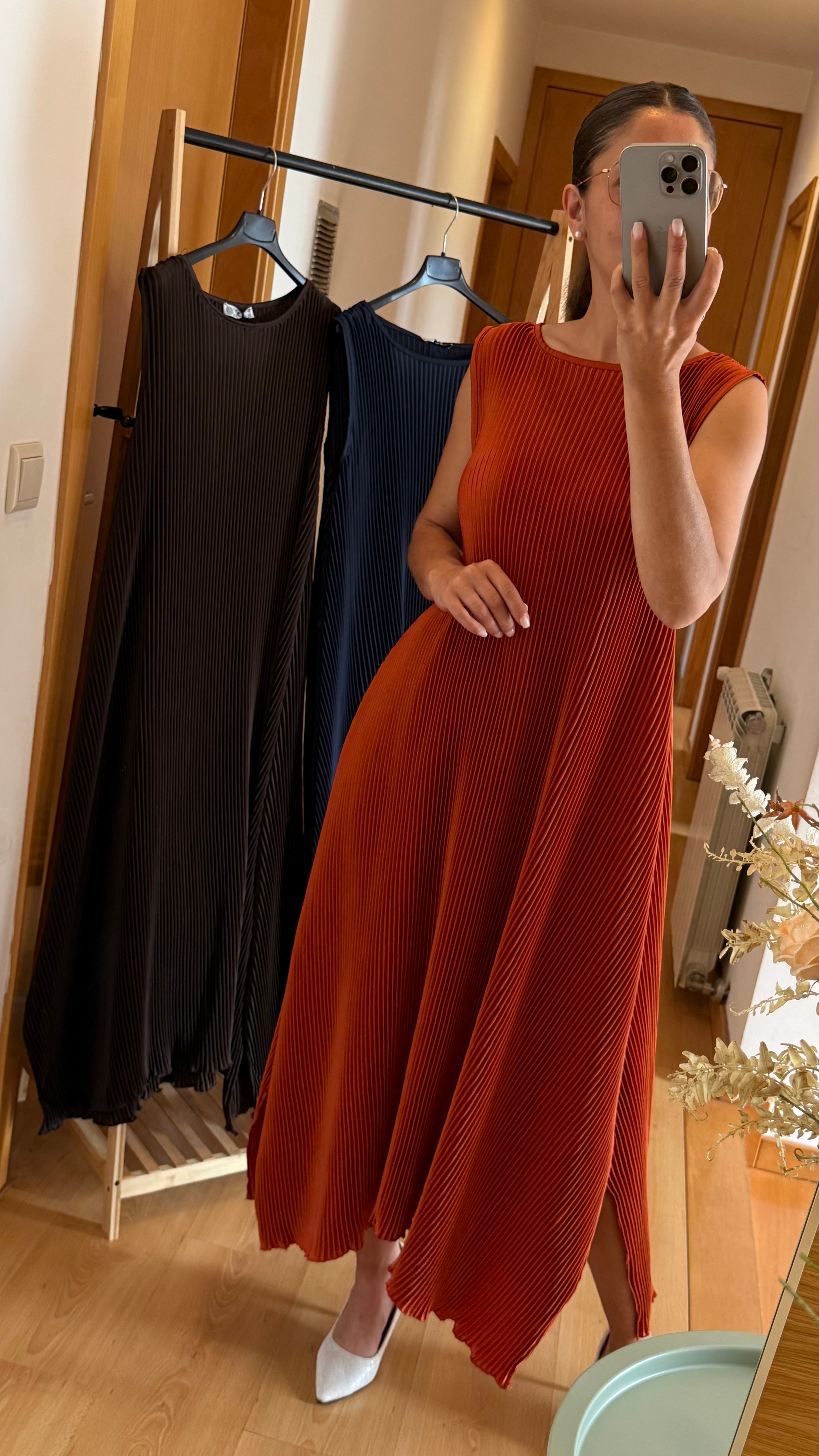 Vestido plissado