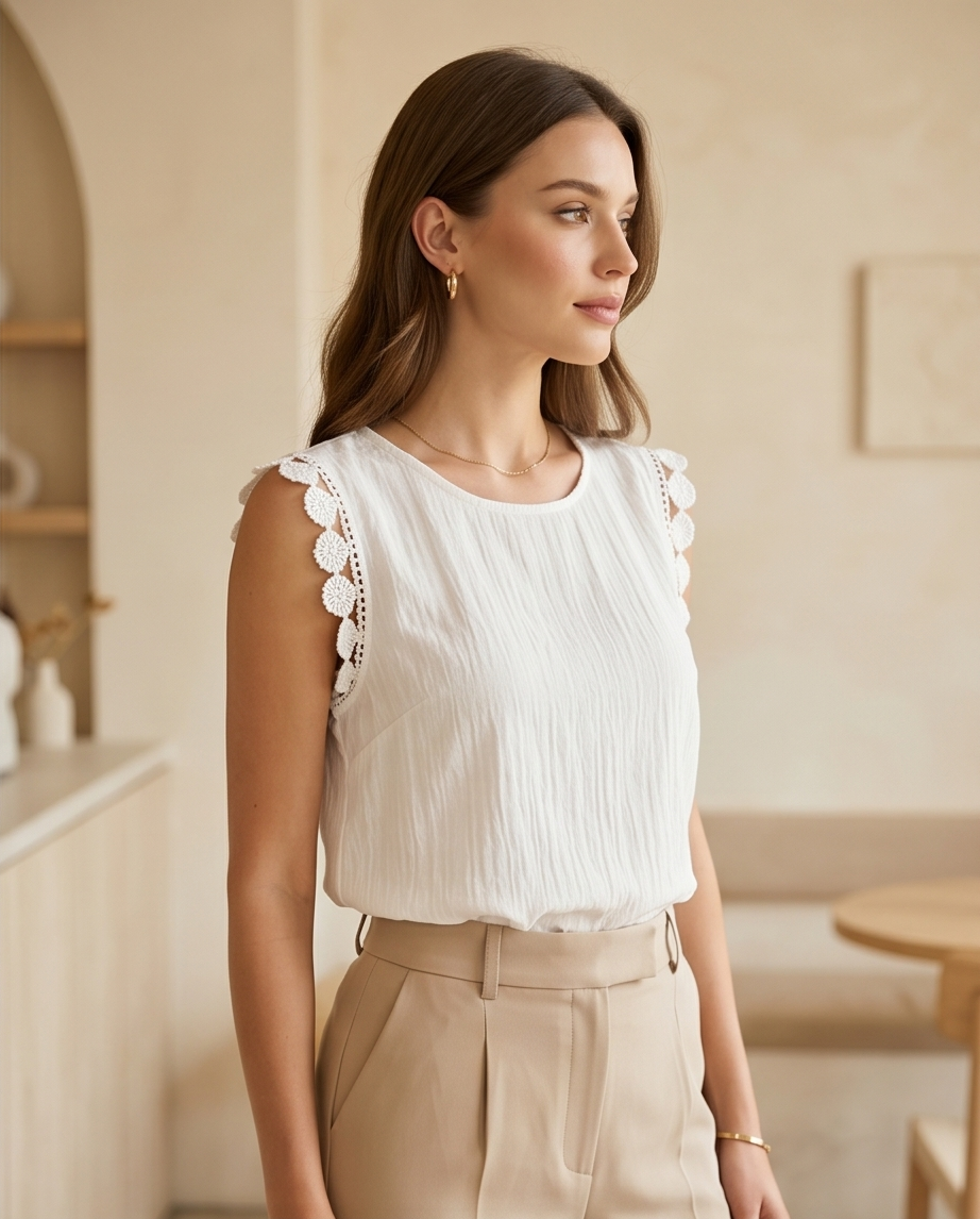 Blusa a vestir até ao L